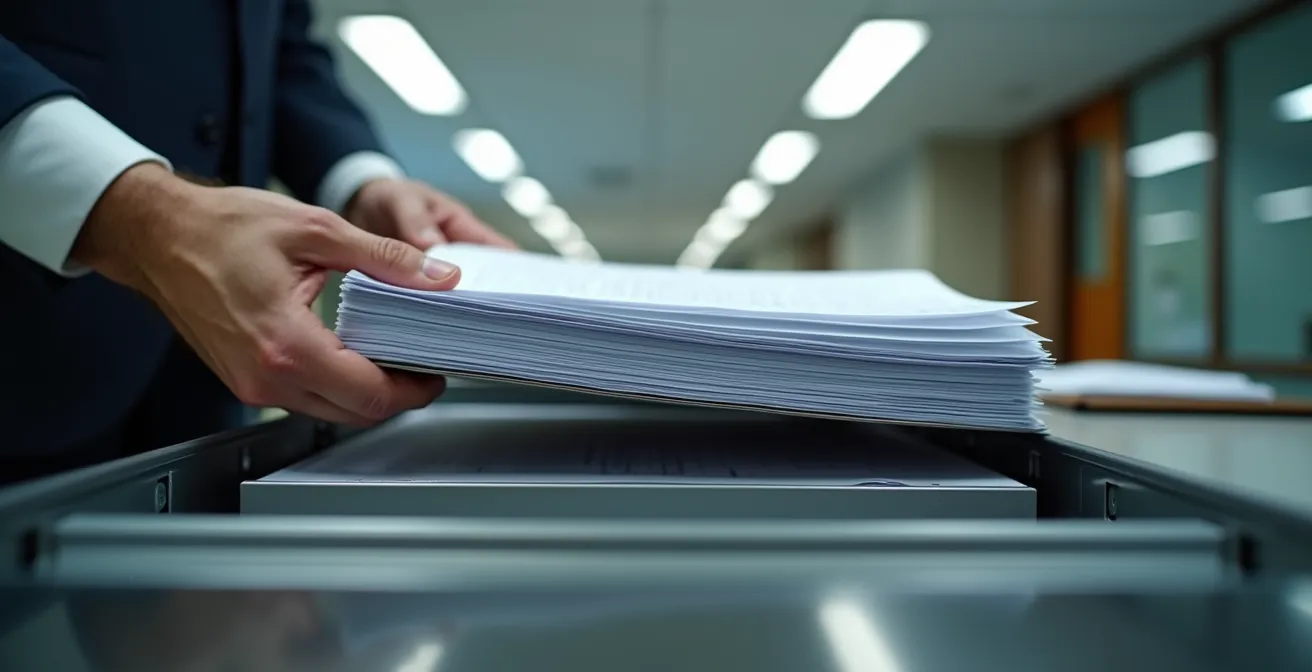 Dépôt d'un dossier de déclaration préalable de travaux au service urbanisme de la mairie