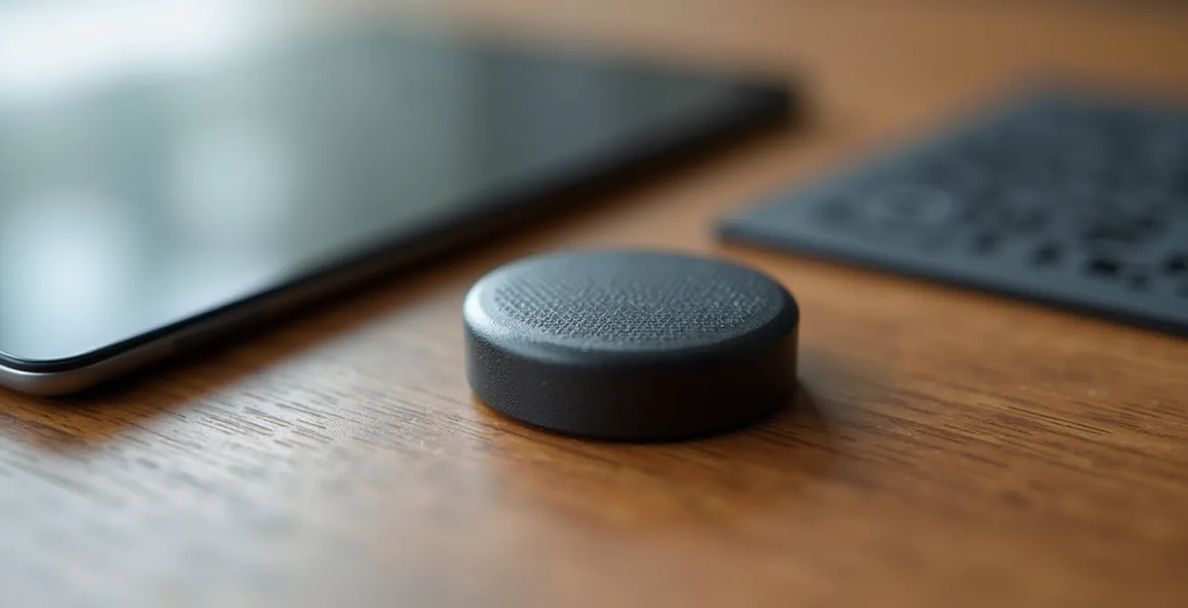 Gros plan sur trois types d'interfaces de contrôle domotique adaptées à différents utilisateurs