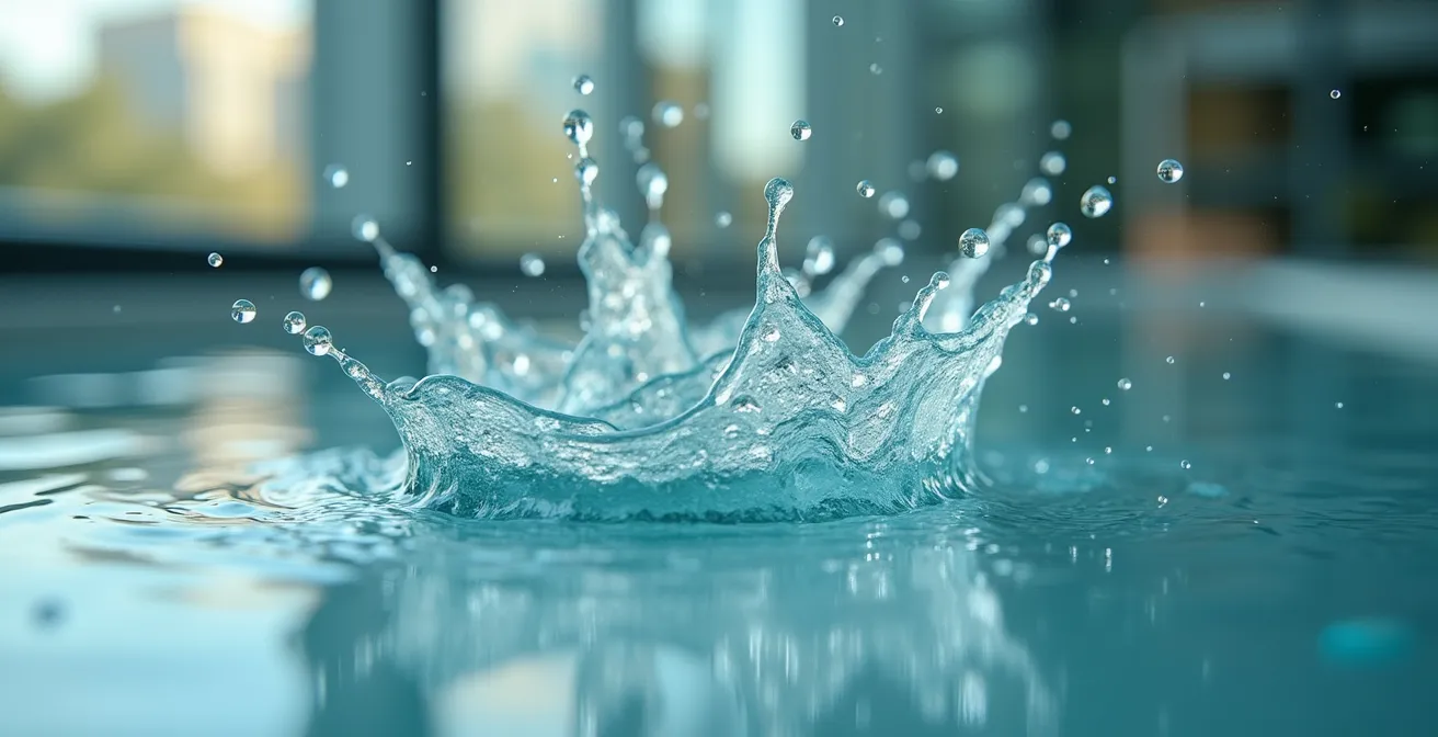 Application de traitement anti-calcaire sur vitre en hauteur avec pulvérisateur professionnel